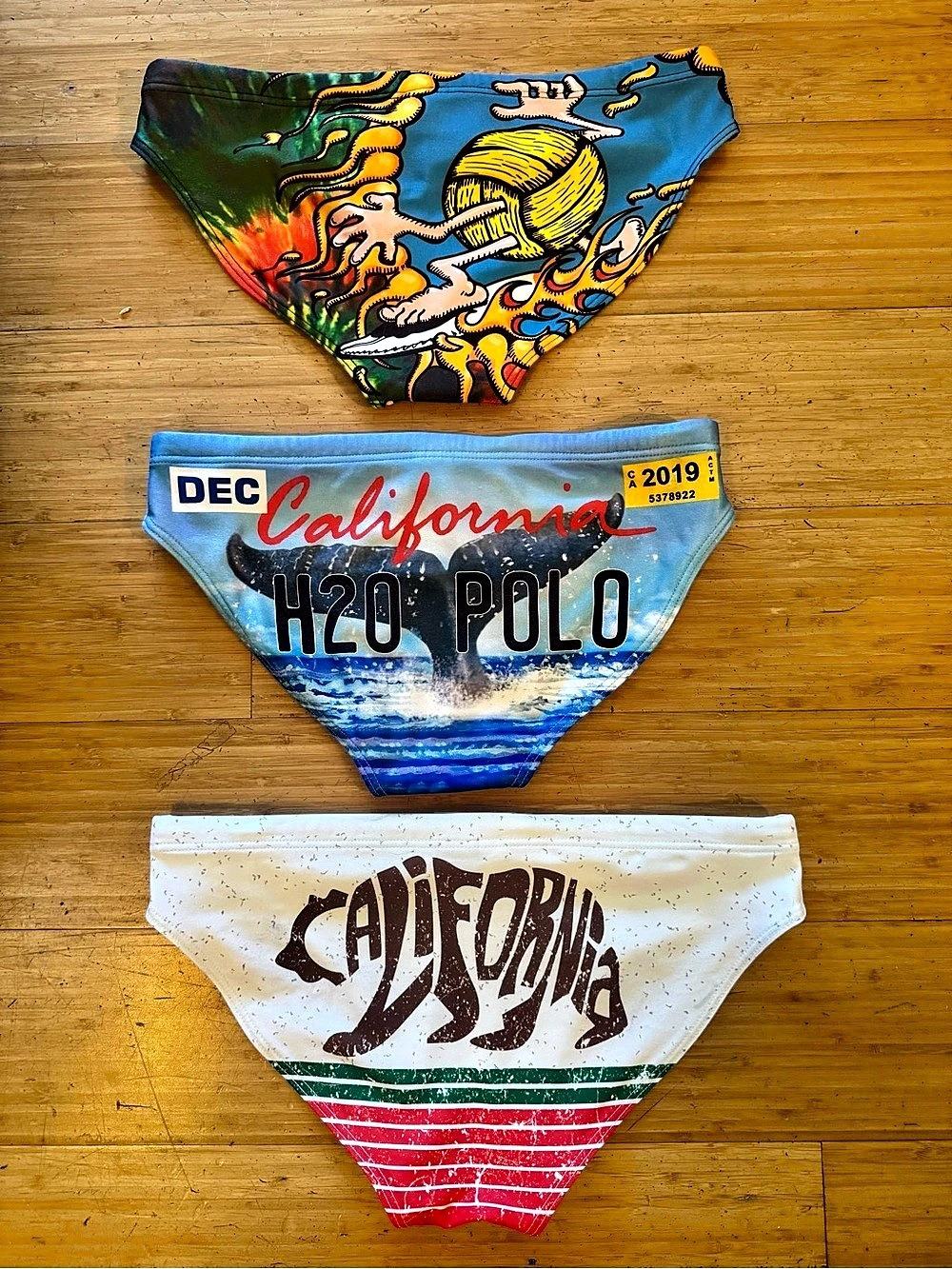 Delfina Water Polo Brief, Set of Three Suits, Size 30 (small)